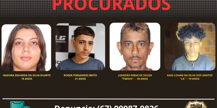 Procurados pelo envolvimento em homicídios consumados e tentados em Dourados